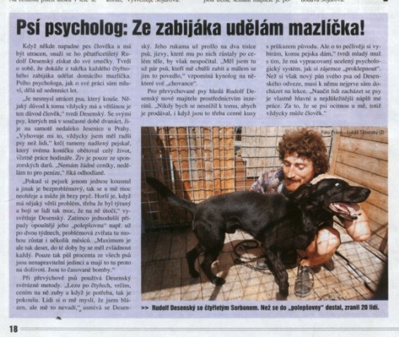"nepřevychovatelný" Sorbon v deníku Právo článek deník Právo
